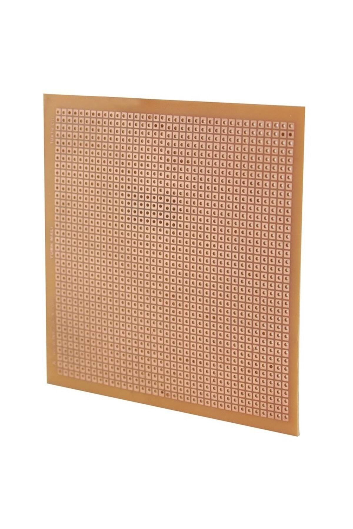 10x10 cm Tek Y&uuml;zl&uuml; Delikli Bakır Plaket