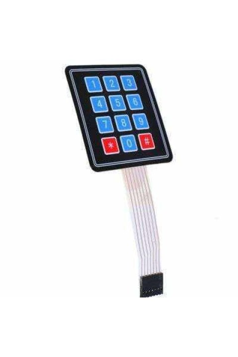 4x3 Membran Tuş Takımı 12 Buton Keypad