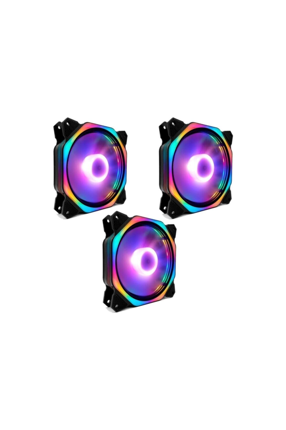 12 Cm Soğutucu Kasa Fanı Ledli Işıklı Renkli Sessiz Bilgisayar Fan