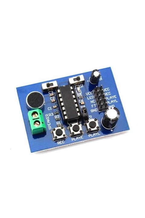 Isd1820 Ses Kayıt &Ccedil;alma Mod&uuml;l&uuml; &ndash; Voice Recorder Playback Board