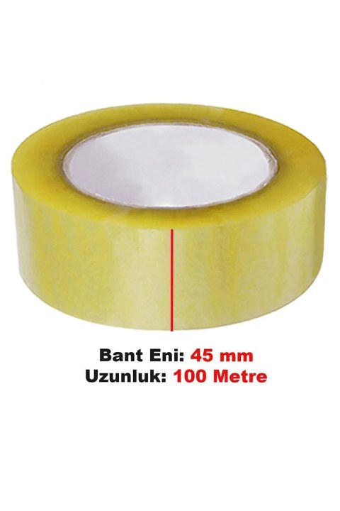 43 mm x 100 m Şeffaf Koli Bandı Ambalaj Paketleme Bandı