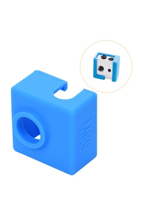 3d Yazıcı E3d-v6 Mk8 / Mk9 Al&uuml;minyum Isıtıcı Blok Silikon Kılıfı - Mavi