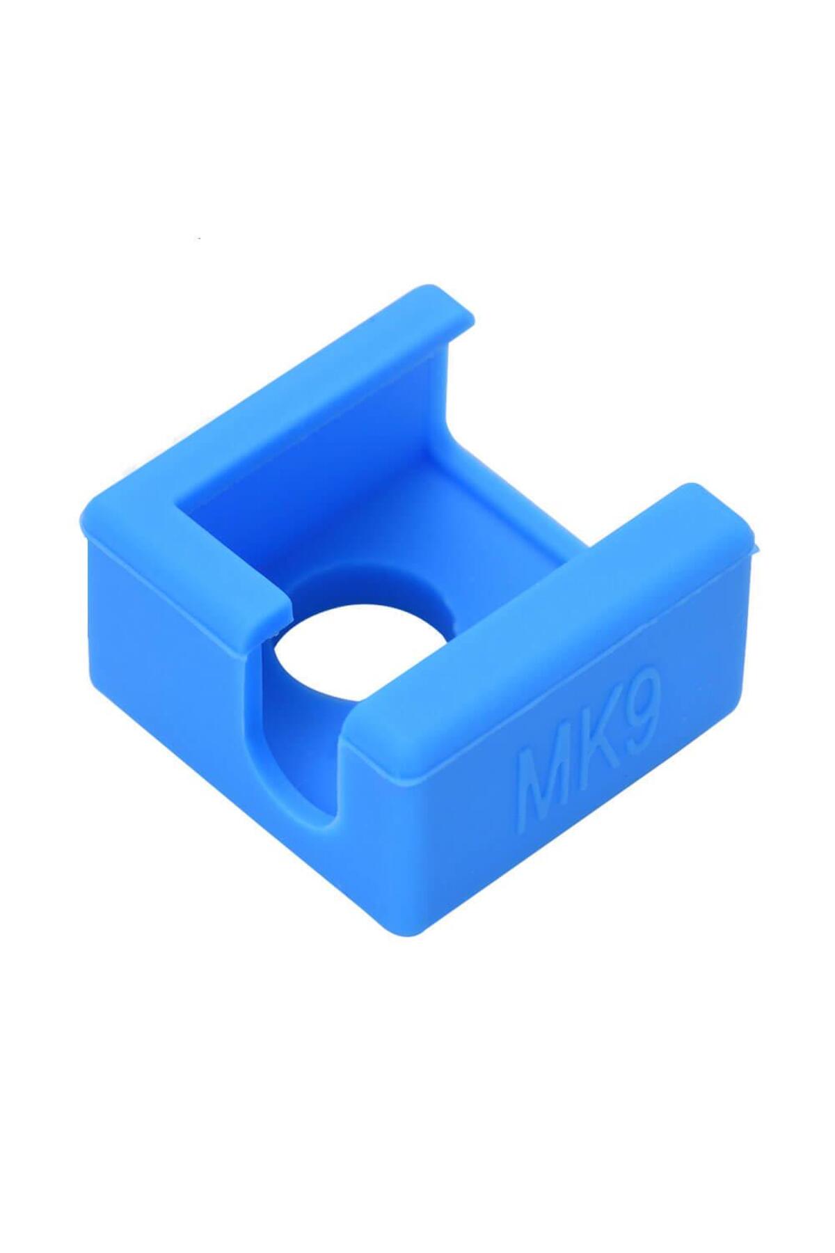 3d Yazıcı E3d-v6 Mk8 / Mk9 Al&uuml;minyum Isıtıcı Blok Silikon Kılıfı - Mavi