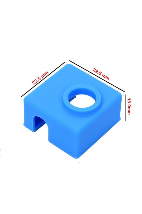 3d Yazıcı E3d-v6 Mk8 / Mk9 Al&uuml;minyum Isıtıcı Blok Silikon Kılıfı - Mavi
