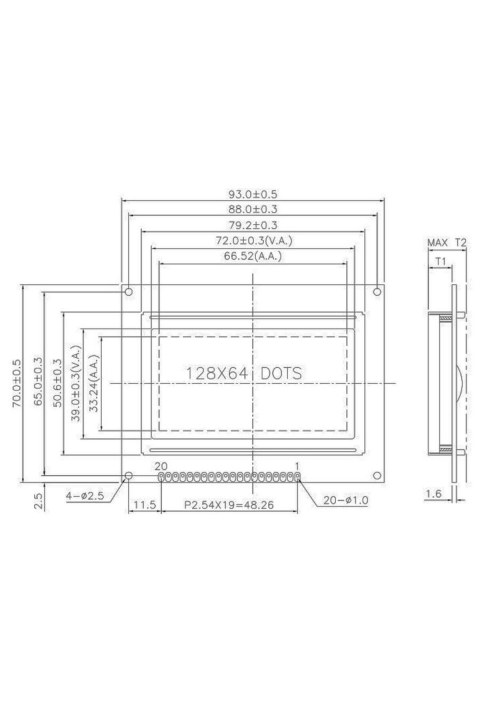 12864B V2.0 Grafik LCD Ekran Mod&uuml;l&uuml; - Mavi Renkli
