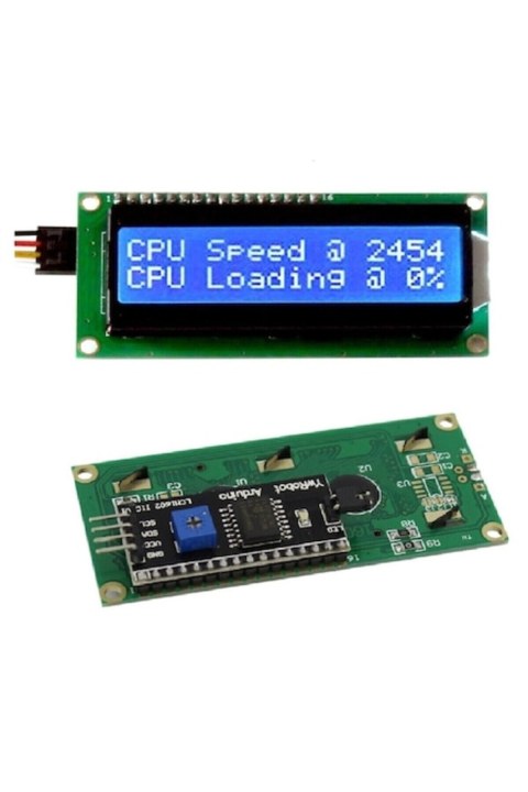 16x2 Lcd Ekran I2c (IIC MOD&Uuml;L&Uuml; ILE) 2x16