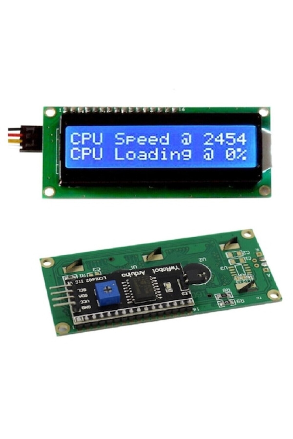 16x2 Lcd Ekran I2c (IIC MOD&Uuml;L&Uuml; ILE) 2x16