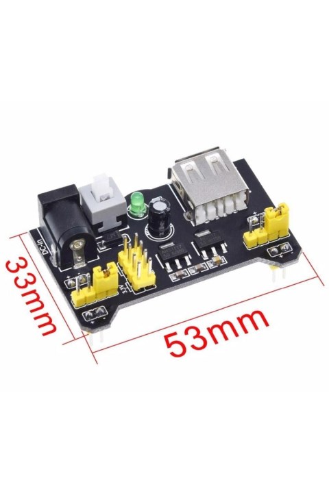 Breadboard G&uuml;&ccedil; Kaynağı Mod&uuml;l&uuml; 3.3 V / 5 V Mb102