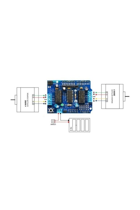 L293d Motor S&uuml;r&uuml;c&uuml; Shield Arduino Dc Motor Servo Ve Step Motor S&uuml;r&uuml;c&uuml;