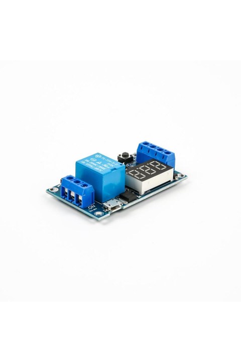 Zaman Ayarlı Geciktirmeli R&ouml;le Kartı Led Ekran 6-30v Micro Usb Girişli