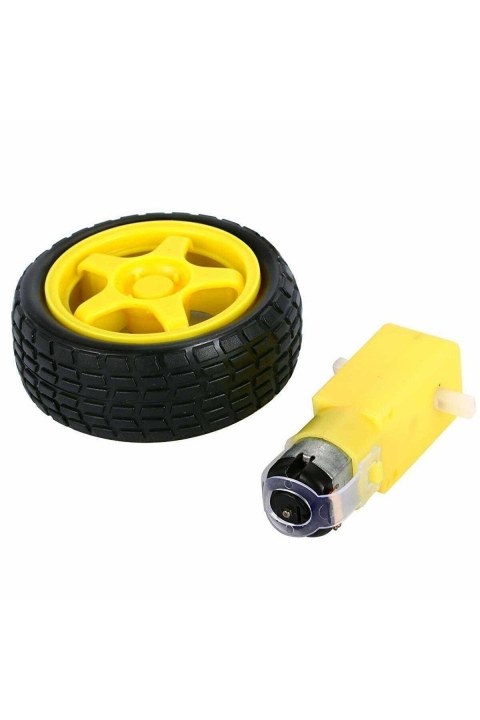 Arduino Robot Tekerlek Ve Dc Motor Seti - Red&uuml;kt&ouml;rl&uuml; Motor 250 Rp