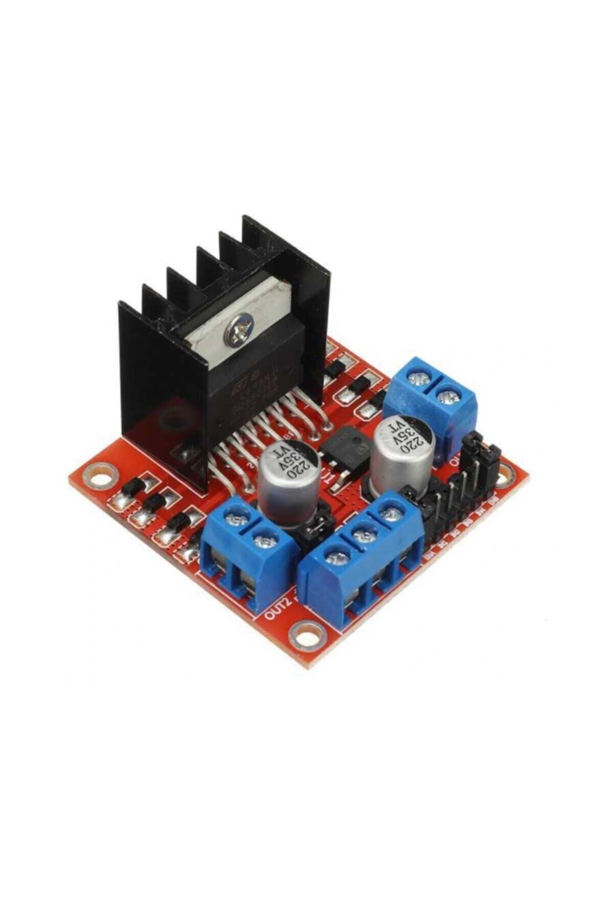 L298n &Ccedil;ift Motor S&uuml;r&uuml;c&uuml; Kartı - Voltaj Reg&uuml;lat&ouml;rl&uuml; Dc Ve Step Motor