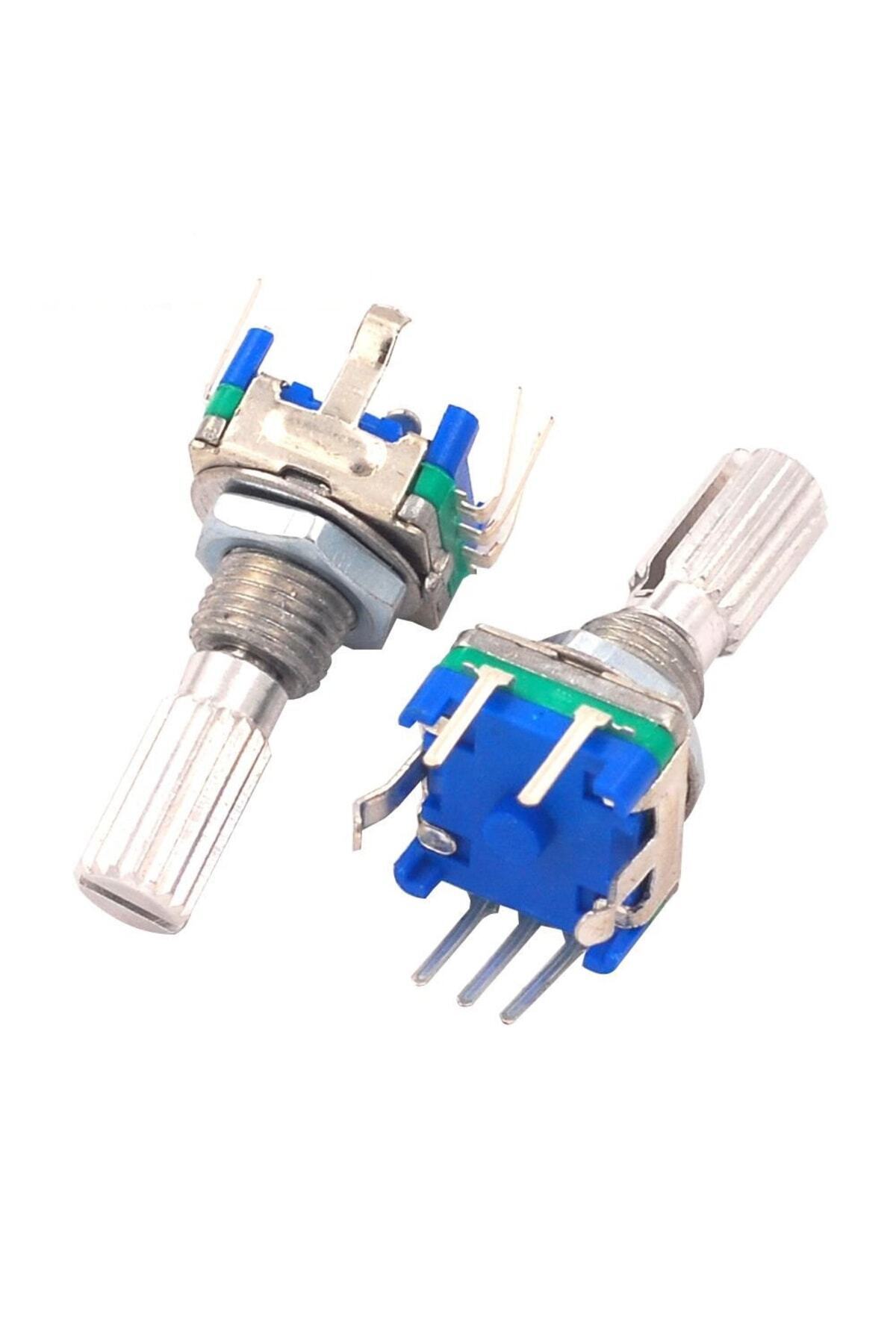 Ec11 Rotary Encoder Butonlu 20 Adım Pwm 360 Derece D&ouml;ner Butonlu Dijital Potansiyometre Menu Motor