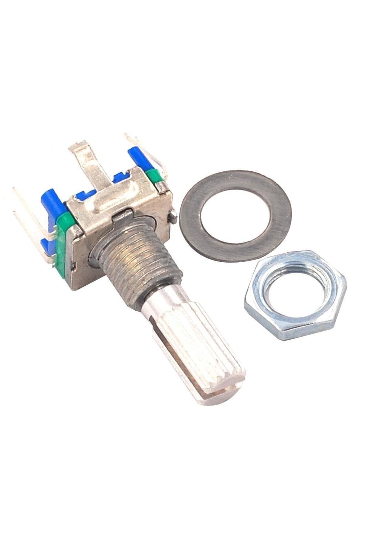 Ec11 Rotary Encoder Butonlu 20 Adım Pwm 360 Derece D&ouml;ner Butonlu Dijital Potansiyometre Menu Motor