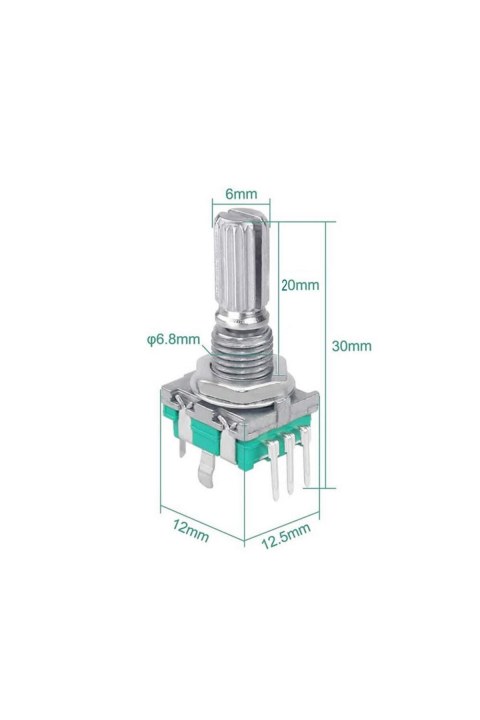 Ec11 Rotary Encoder Butonlu 20 Adım Pwm 360 Derece D&ouml;ner Butonlu Dijital Potansiyometre Menu Motor