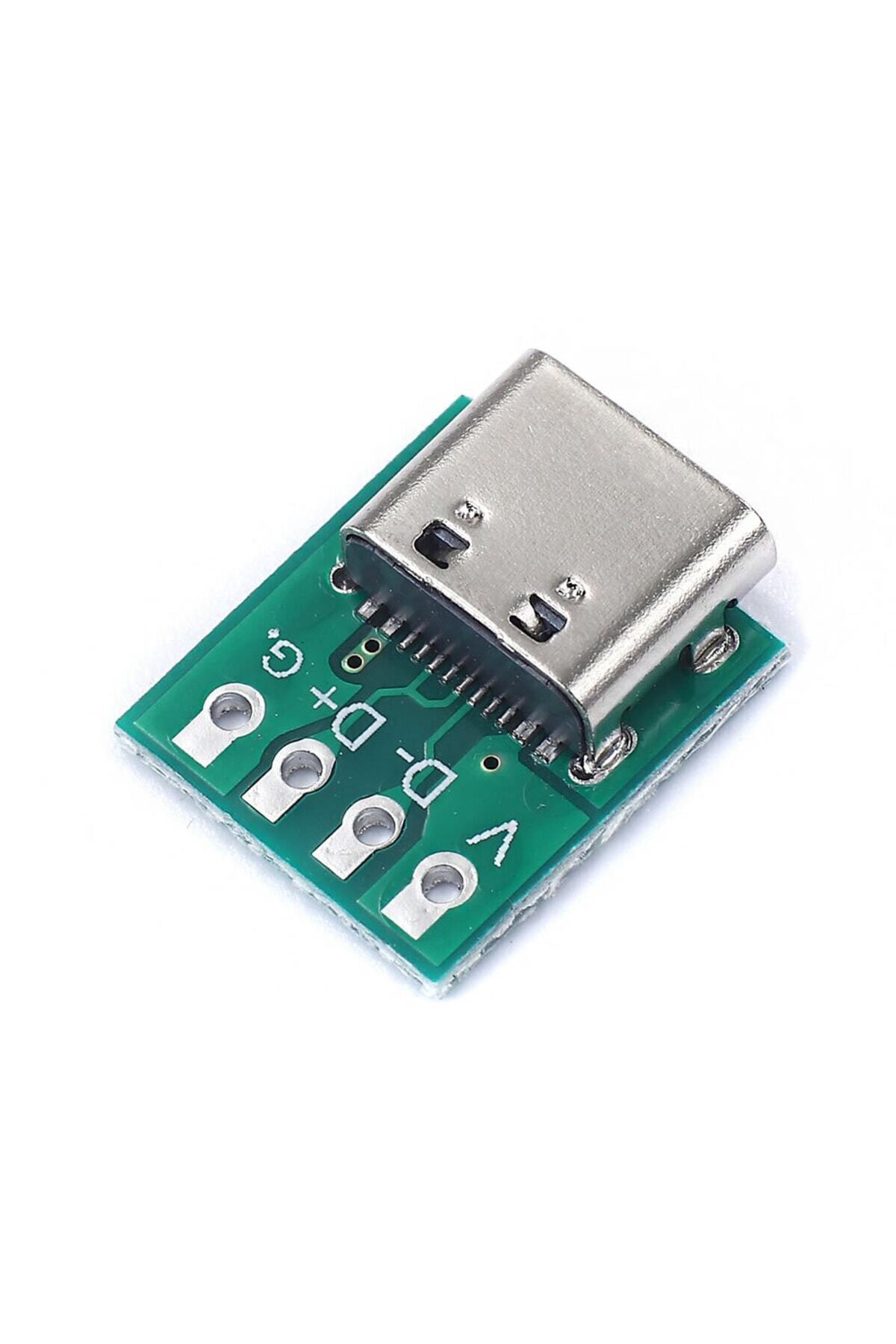 Usb Type C 4 Pin Dıp &Ccedil;evirici 2.54 mm &ndash; Type C Adapt&ouml;r Pcb