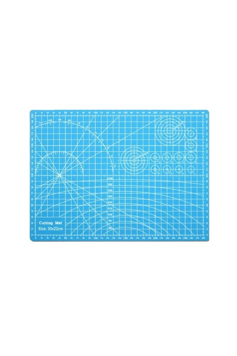 A4 Kesme Matı - Kesme Tablası - Kesim Altlığı - 21*30cm - Mavi - Cutting Mat