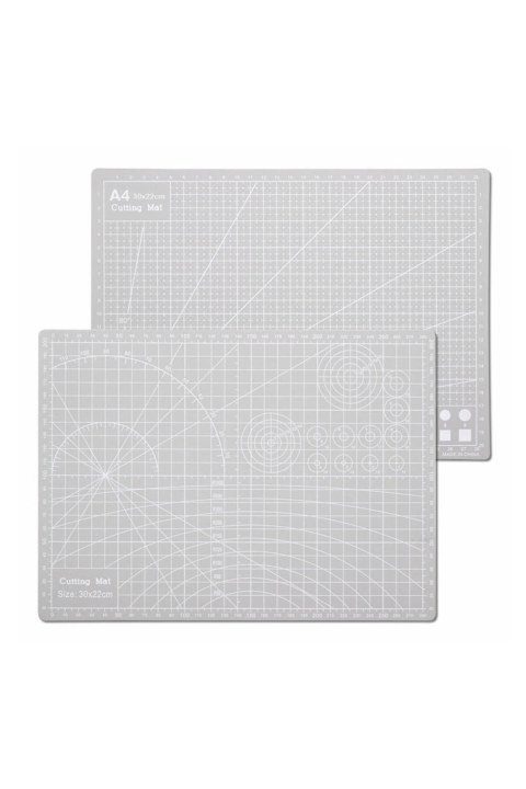 A4 Kesme Matı - Kesme Tablası - Kesim Altlığı - 21*30cm - Gri- Cutting Mat