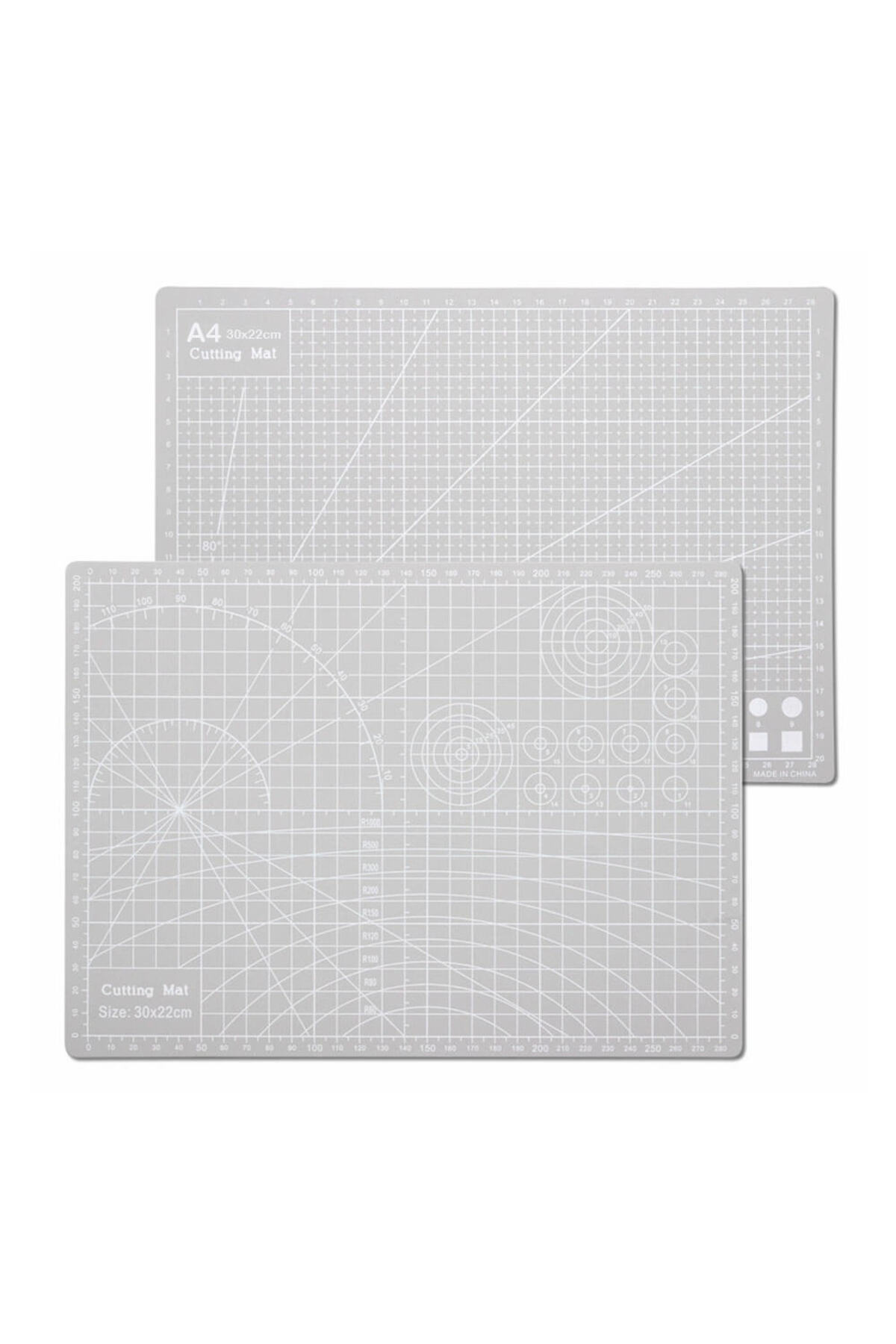 A4 Kesme Matı - Kesme Tablası - Kesim Altlığı - 21*30cm - Gri- Cutting Mat