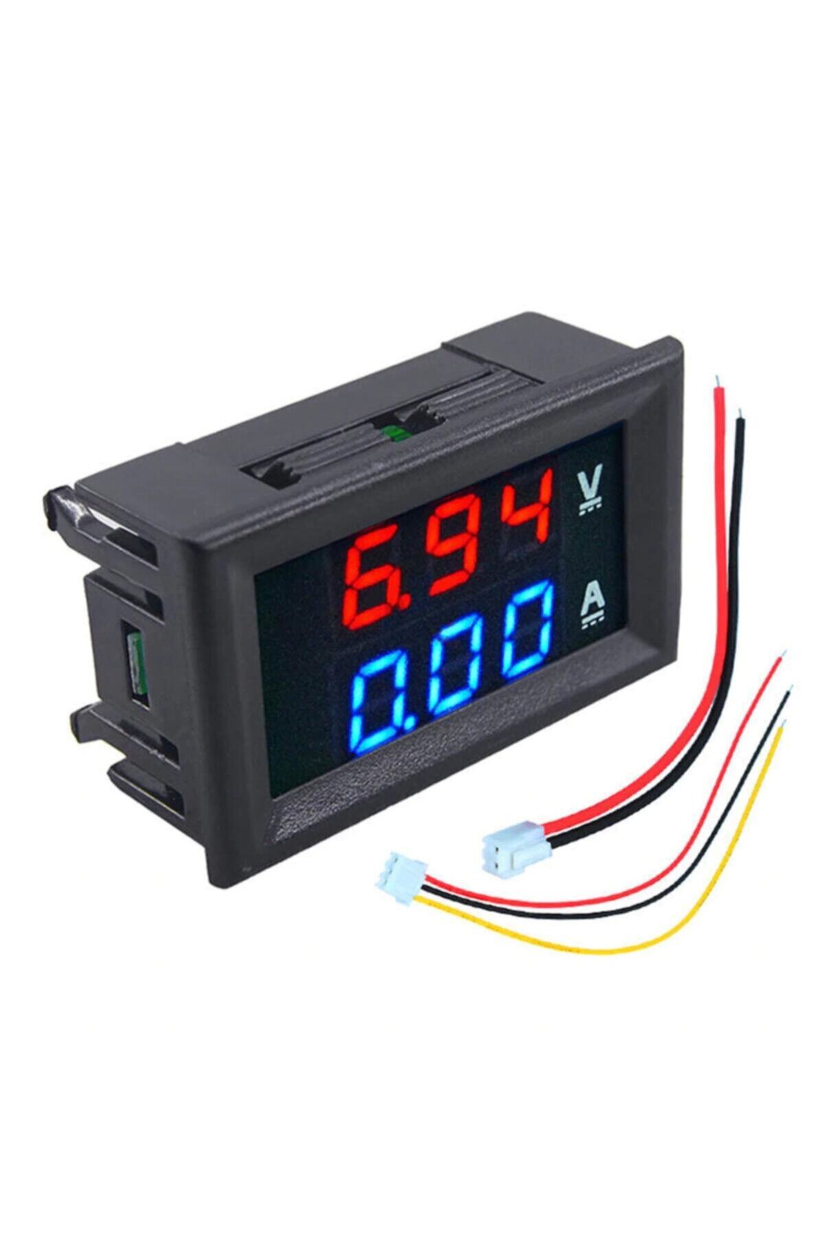 Dijital Voltmetre Ampermetre DC 100V 10A Panel Tipi