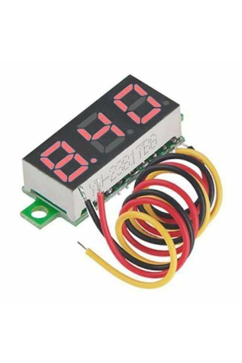 Mini Dijital Voltmetre DC 0–100V 3 Kablolu