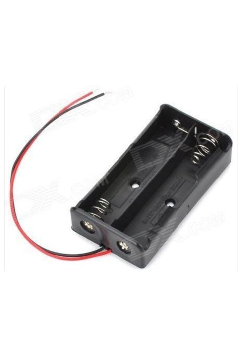 18650 İkili Pil Yuvası 2S Seri Kablolu