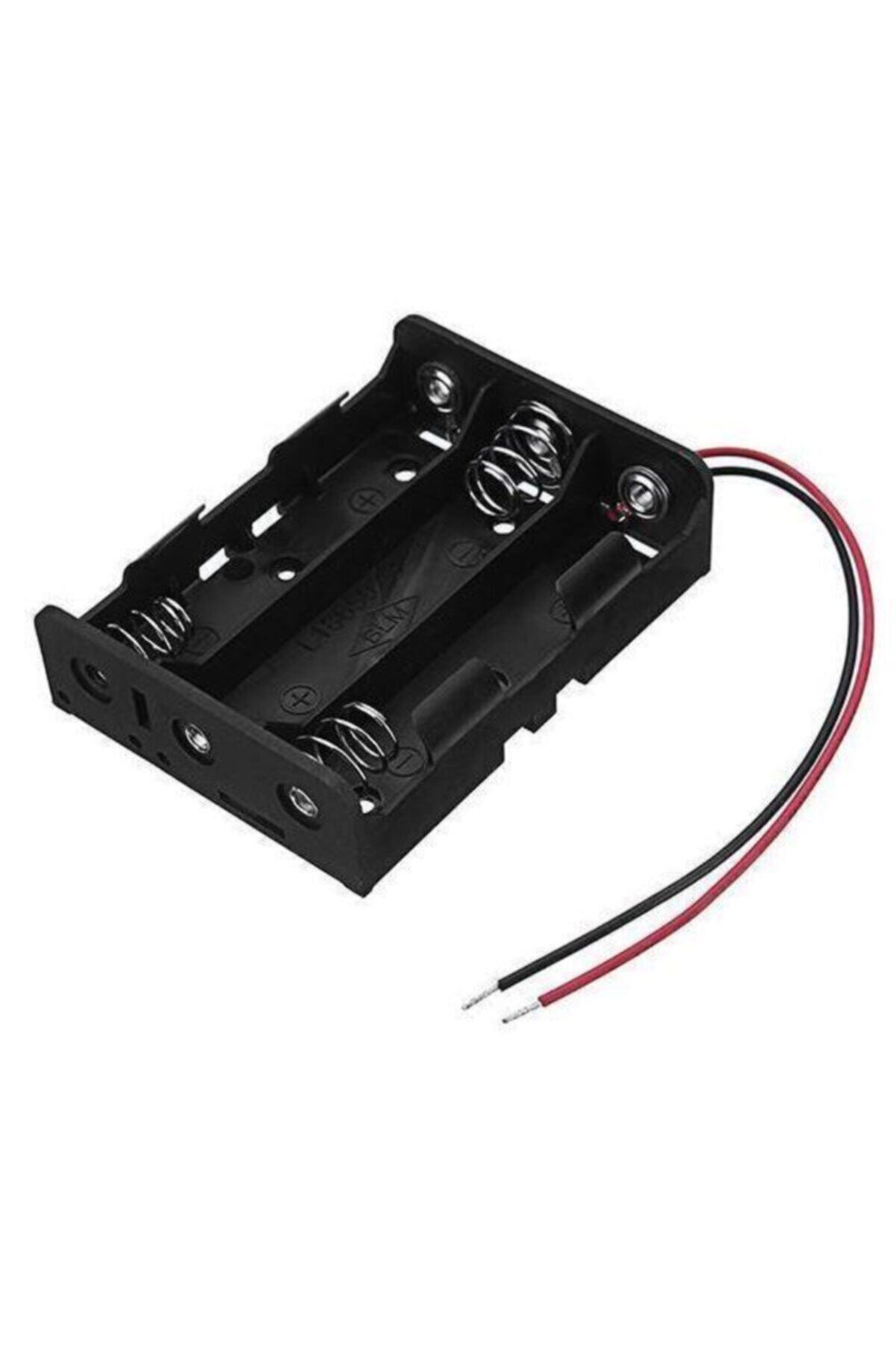 18650 &Uuml;&ccedil;l&uuml; Pil Yuvası 3S Seri Kablolu