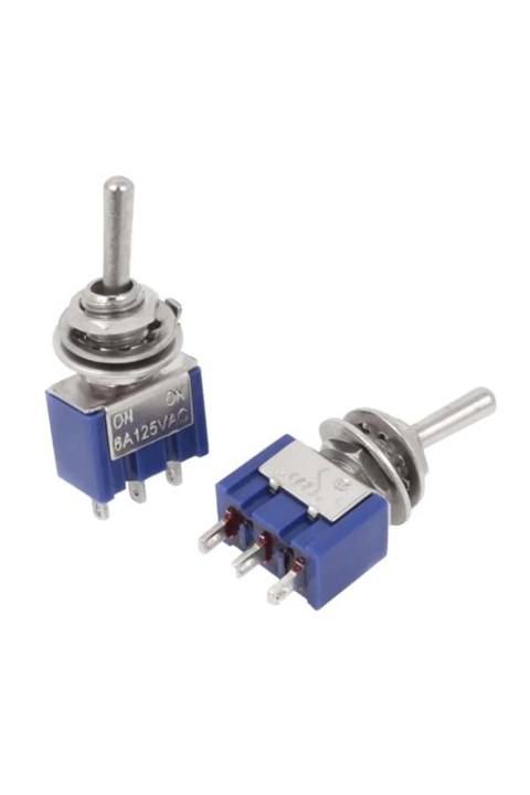 3 Pin Mini Toggle Anahtar MTS102 SPDT