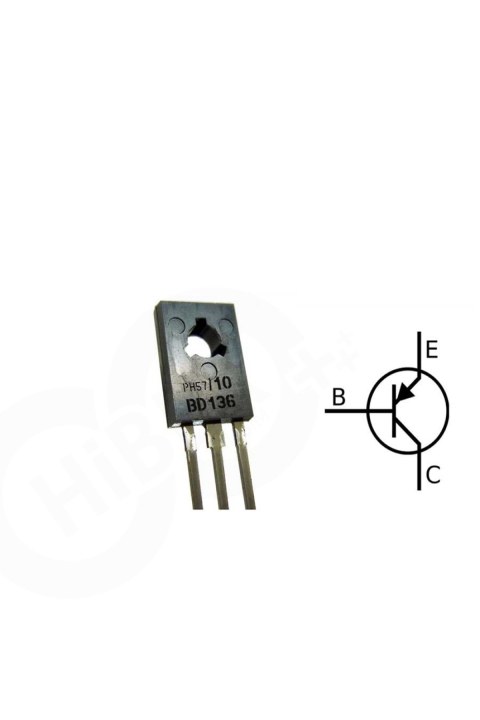 BD136 PNP Transist&ouml;r 45 V 1,5 A TO-126