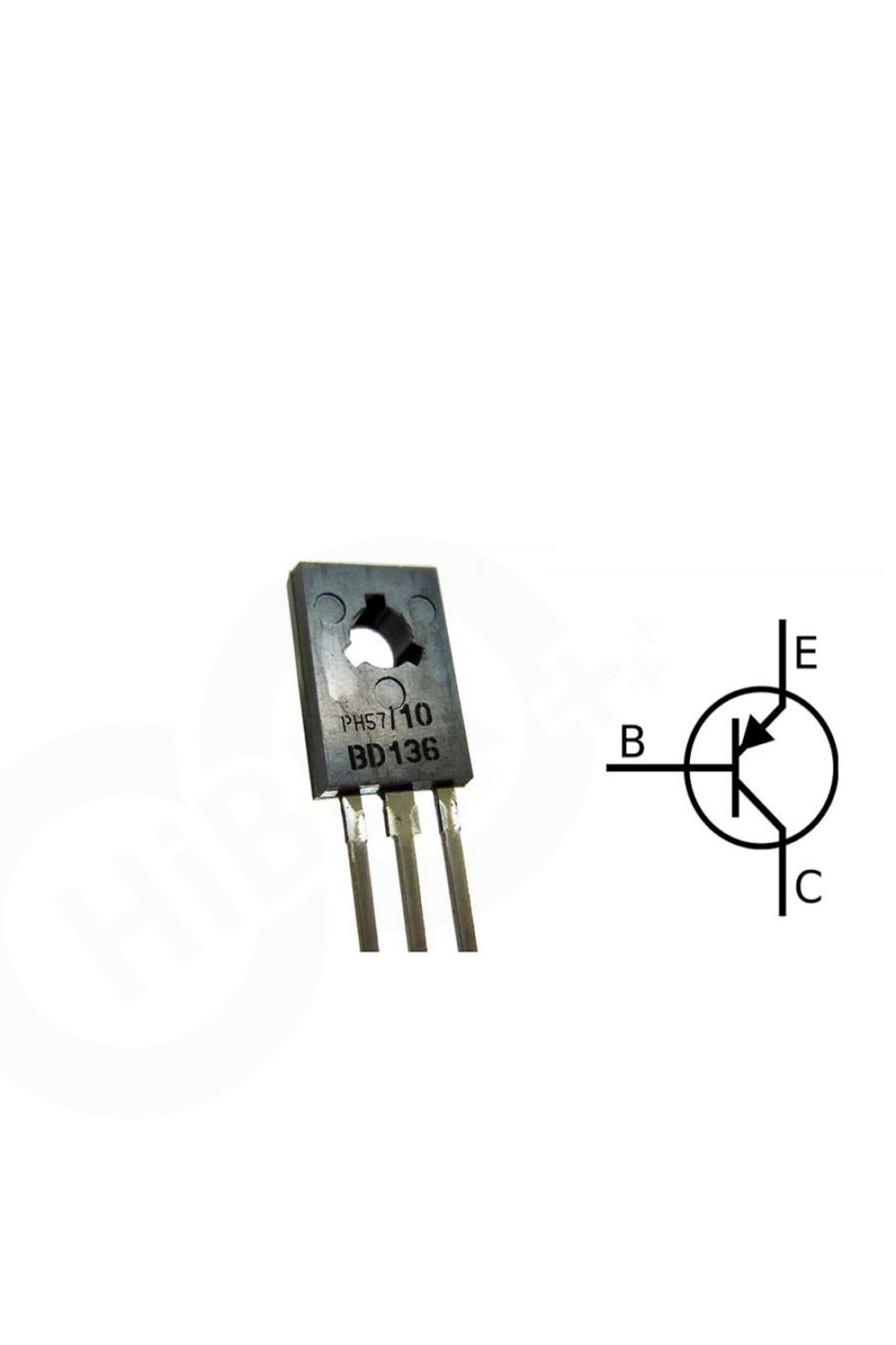 BD136 PNP Transist&ouml;r 45 V 1,5 A TO-126