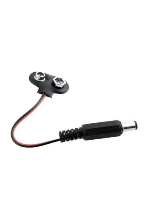 9 V Pil Başlığı DC Jaklı 5,5x2,1 mm